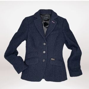 Pink Tartan Wool Blazer Jacket